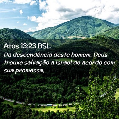 Picture 02 - Atos 13:23 BSL - Da descendência deste homem, Deus trouxe - Bible Verse Picture