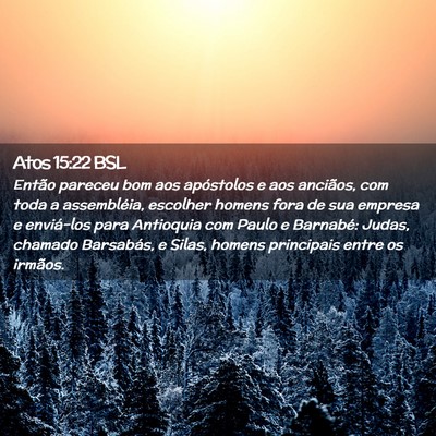 Picture 02 - Atos 15:22 BSL - Então pareceu bom aos apóstolos e aos anciãos, - Bible Verse Picture