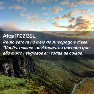 Picture 02 - Atos 17:22 BSL - Paulo estava no meio do Areópago e disse: - Bible Verse Picture