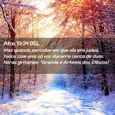 Picture 02 - Atos 19:34 BSL - Mas quando perceberam que ele era judeu, todos - Bible Verse Picture