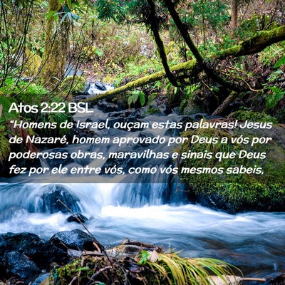 Picture 02 - Atos 2:22 BSL - “Homens de Israel, ouçam estas palavras! Jesus - Bible Verse Picture