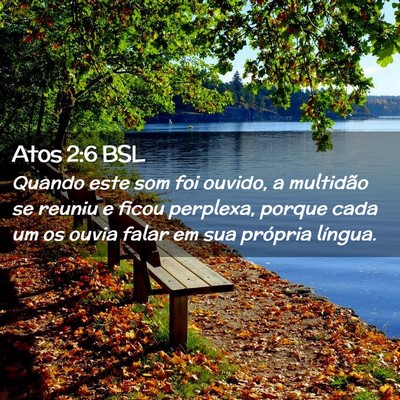 Picture 02 - Atos 2:6 BSL - Quando este som foi ouvido, a multidão se reuniu - Bible Verse Picture