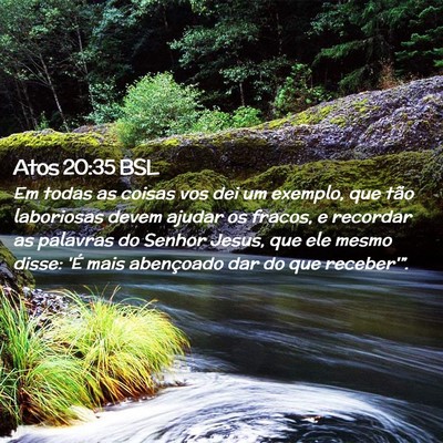 Picture 02 - Atos 20:35 BSL - Em todas as coisas vos dei um exemplo, que tão - Bible Verse Picture