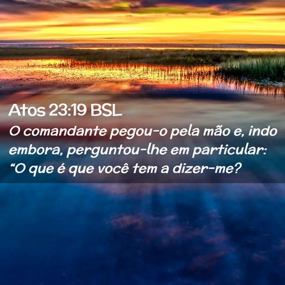 Picture 02 - Atos 23:19 BSL - O comandante pegou-o pela mão e, indo embora, - Bible Verse Picture