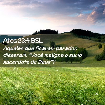 Picture 02 - Atos 23:4 BSL - Aqueles que ficaram parados disseram: “Você - Bible Verse Picture