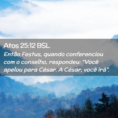 Picture 02 - Atos 25:12 BSL - Então Festus, quando conferenciou com o - Bible Verse Picture