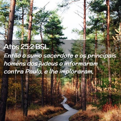 Picture 02 - Atos 25:2 BSL - Então o sumo sacerdote e os principais homens - Bible Verse Picture