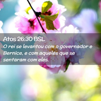 Picture 02 - Atos 26:30 BSL - O rei se levantou com o governador e Bernice, e - Bible Verse Picture