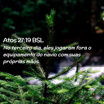 Picture 02 - Atos 27:19 BSL - No terceiro dia, eles jogaram fora o equipamento - Bible Verse Picture