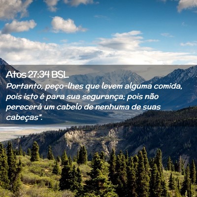 Picture 02 - Atos 27:34 BSL - Portanto, peço-lhes que levem alguma comida, - Bible Verse Picture