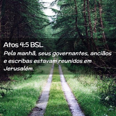 Picture 02 - Atos 4:5 BSL - Pela manhã, seus governantes, anciãos e - Bible Verse Picture