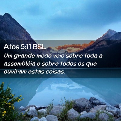 Picture 02 - Atos 5:11 BSL - Um grande medo veio sobre toda a assembléia e - Bible Verse Picture