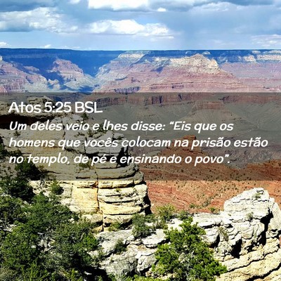 Picture 02 - Atos 5:25 BSL - Um deles veio e lhes disse: “Eis que os homens - Bible Verse Picture