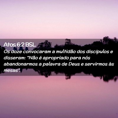 Picture 02 - Atos 6:2 BSL - Os doze convocaram a multidão dos discípulos e - Bible Verse Picture