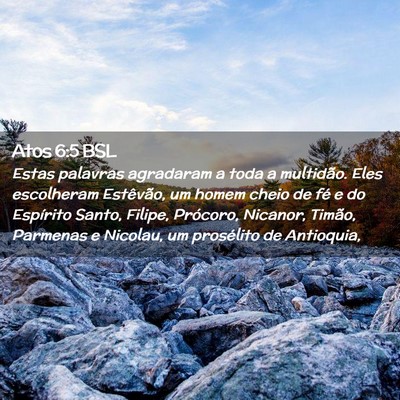 Picture 02 - Atos 6:5 BSL - Estas palavras agradaram a toda a multidão. Eles - Bible Verse Picture