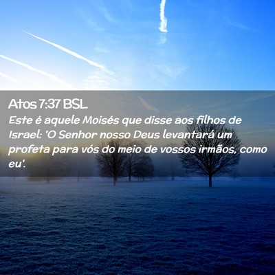 Picture 02 - Atos 7:37 BSL - Este é aquele Moisés que disse aos filhos de - Bible Verse Picture