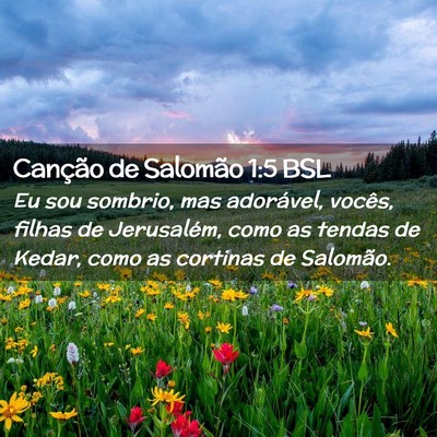 Picture 02 - Canção de Salomão 1:5 BSL - Eu sou sombrio, mas adorável, vocês, filhas de - Bible Verse Picture