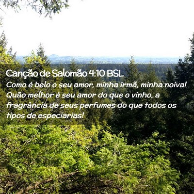 Picture 02 - Canção de Salomão 4:10 BSL - Como é belo o seu amor, minha irmã, minha - Bible Verse Picture