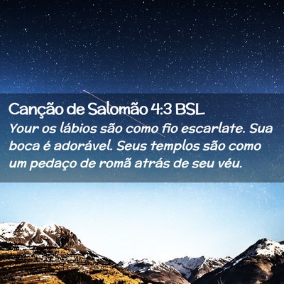 Picture 02 - Canção de Salomão 4:3 BSL - Your os lábios são como fio escarlate. Sua boca - Bible Verse Picture
