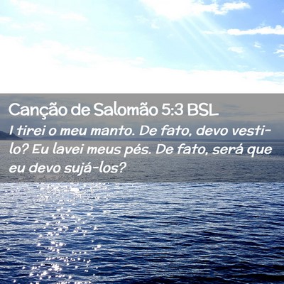 Picture 02 - Canção de Salomão 5:3 BSL - I tirei o meu manto. De fato, devo vesti-lo? Eu - Bible Verse Picture