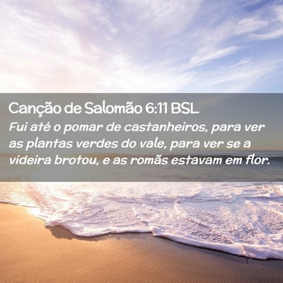 Picture 02 - Canção de Salomão 6:11 BSL - Fui até o pomar de castanheiros, para ver as - Bible Verse Picture