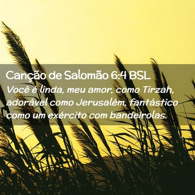 Picture 02 - Canção de Salomão 6:4 BSL - Você é linda, meu amor, como Tirzah, adorável - Bible Verse Picture