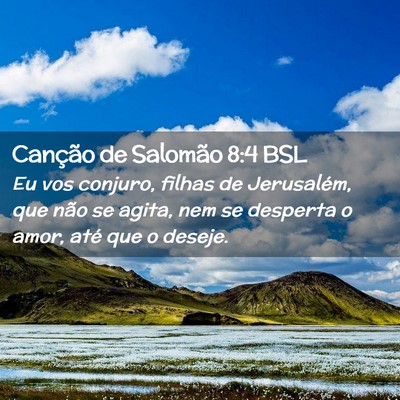 Picture 02 - Canção de Salomão 8:4 BSL - Eu vos conjuro, filhas de Jerusalém, que não se - Bible Verse Picture