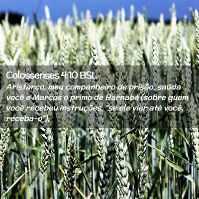 Picture 02 - Colossenses 4:10 BSL - Aristarco, meu companheiro de prisão, saúda - Bible Verse Picture