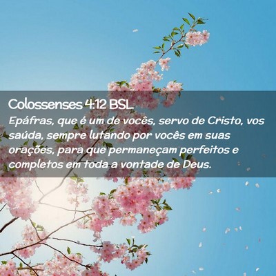Picture 02 - Colossenses 4:12 BSL - Epáfras, que é um de vocês, servo de Cristo, - Bible Verse Picture