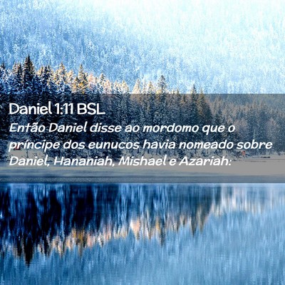 Picture 02 - Daniel 1:11 BSL - Então Daniel disse ao mordomo que o príncipe - Bible Verse Picture