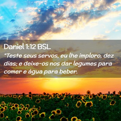 Picture 02 - Daniel 1:12 BSL - “Teste seus servos, eu lhe imploro, dez dias; e - Bible Verse Picture