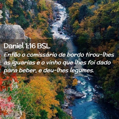 Picture 02 - Daniel 1:16 BSL - Então o comissário de bordo tirou-lhes as - Bible Verse Picture