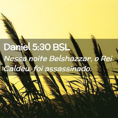 Picture 02 - Daniel 5:30 BSL - Nessa noite Belshazzar, o Rei Caldeu, foi - Bible Verse Picture