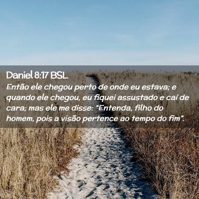 Picture 02 - Daniel 8:17 BSL - Então ele chegou perto de onde eu estava; e - Bible Verse Picture