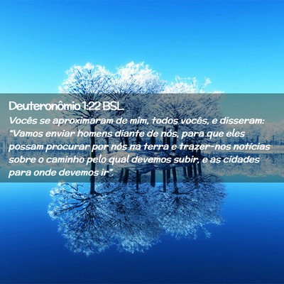 Picture 02 - Deuteronômio 1:22 BSL - Vocês se aproximaram de mim, todos vocês, e - Bible Verse Picture