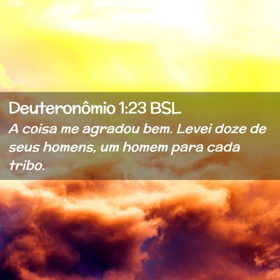 Picture 02 - Deuteronômio 1:23 BSL - A coisa me agradou bem. Levei doze de seus - Bible Verse Picture