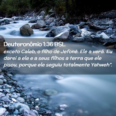 Picture 02 - Deuteronômio 1:36 BSL - exceto Caleb, o filho de Jefoné. Ele a verá. Eu - Bible Verse Picture