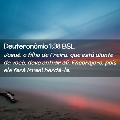 Picture 02 - Deuteronômio 1:38 BSL - Josué, o filho de Freira, que está diante de - Bible Verse Picture