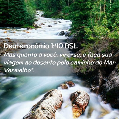 Picture 02 - Deuteronômio 1:40 BSL - Mas quanto a você, vire-se, e faça sua viagem - Bible Verse Picture