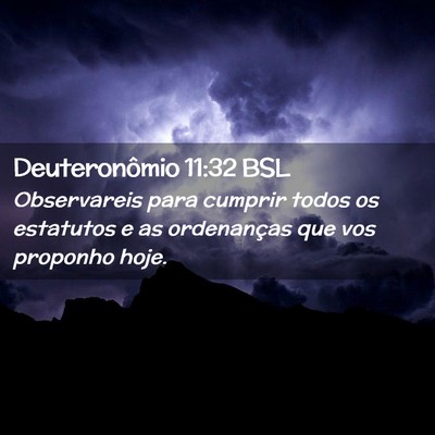 Picture 02 - Deuteronômio 11:32 BSL - Observareis para cumprir todos os estatutos e as - Bible Verse Picture
