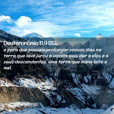 Picture 02 - Deuteronômio 11:9 BSL - e para que possais prolongar vossos dias na terra - Bible Verse Picture