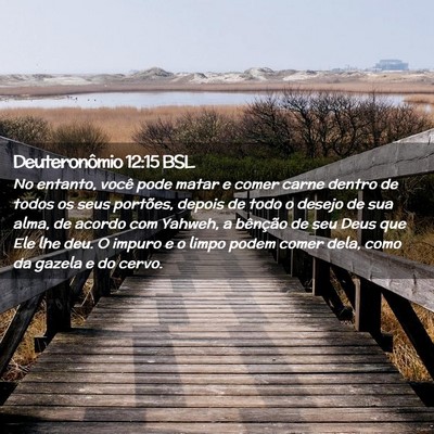 Picture 02 - Deuteronômio 12:15 BSL - No entanto, você pode matar e comer carne dentro - Bible Verse Picture