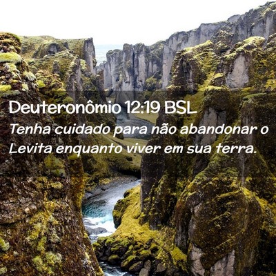 Picture 02 - Deuteronômio 12:19 BSL - Tenha cuidado para não abandonar o Levita - Bible Verse Picture