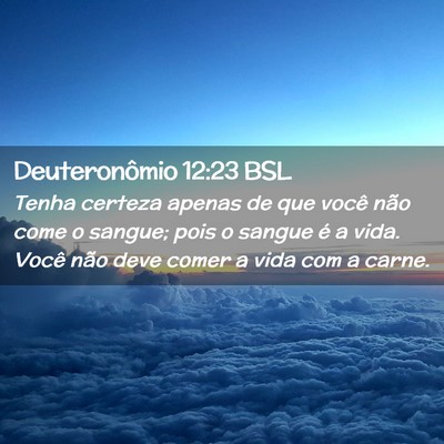 Picture 02 - Deuteronômio 12:23 BSL - Tenha certeza apenas de que você não come o - Bible Verse Picture