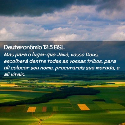 Picture 02 - Deuteronômio 12:5 BSL - Mas para o lugar que Javé, vosso Deus, - Bible Verse Picture