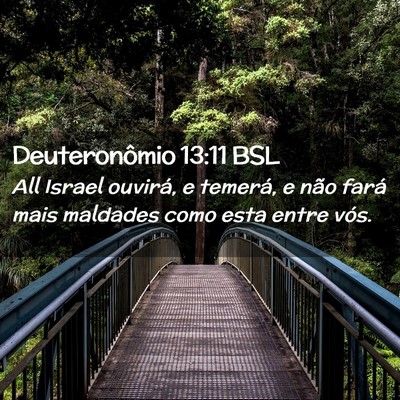 Picture 02 - Deuteronômio 13:11 BSL - All Israel ouvirá, e temerá, e não fará mais - Bible Verse Picture