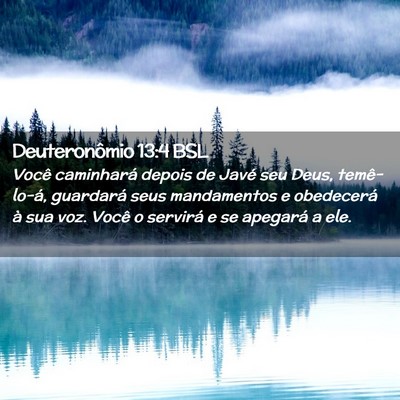 Picture 02 - Deuteronômio 13:4 BSL - Você caminhará depois de Javé seu Deus, - Bible Verse Picture