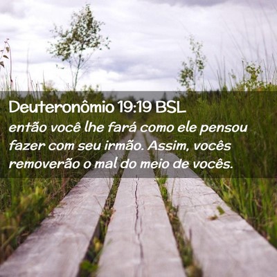 Picture 02 - Deuteronômio 19:19 BSL - então você lhe fará como ele pensou fazer com - Bible Verse Picture