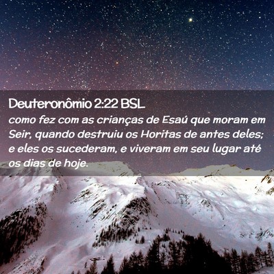 Picture 02 - Deuteronômio 2:22 BSL - como fez com as crianças de Esaú que moram em - Bible Verse Picture