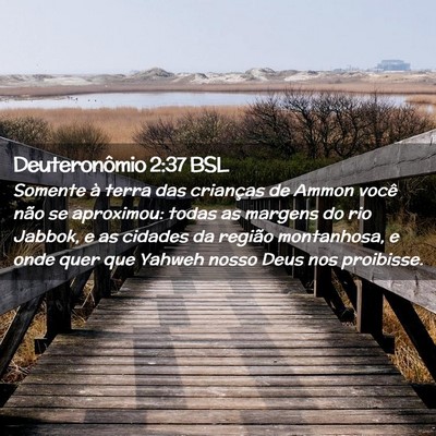 Picture 02 - Deuteronômio 2:37 BSL - Somente à terra das crianças de Ammon você - Bible Verse Picture